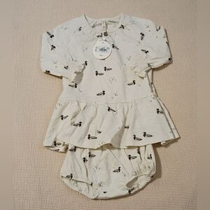 Rylee+Cru Mallard Duck Peplum Top & Bloomer 12-18 NWT